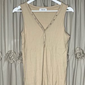 Oatmeal Ribbed Tank NWOT